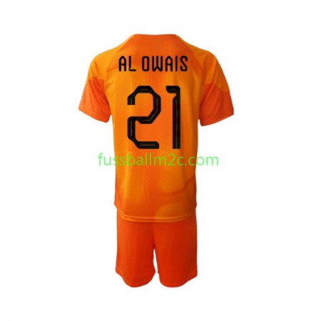 Fußballtrikots Saudi-Arabien Mohammed Al-Owais 21 Torwart Kinder Auswärts Trikotsatz WM 2022 Fußballtrikots Saudi-Arabien Mohammed Al-Owais 21 Torwart Kinder Auswärts Trikotsatz WM 2022